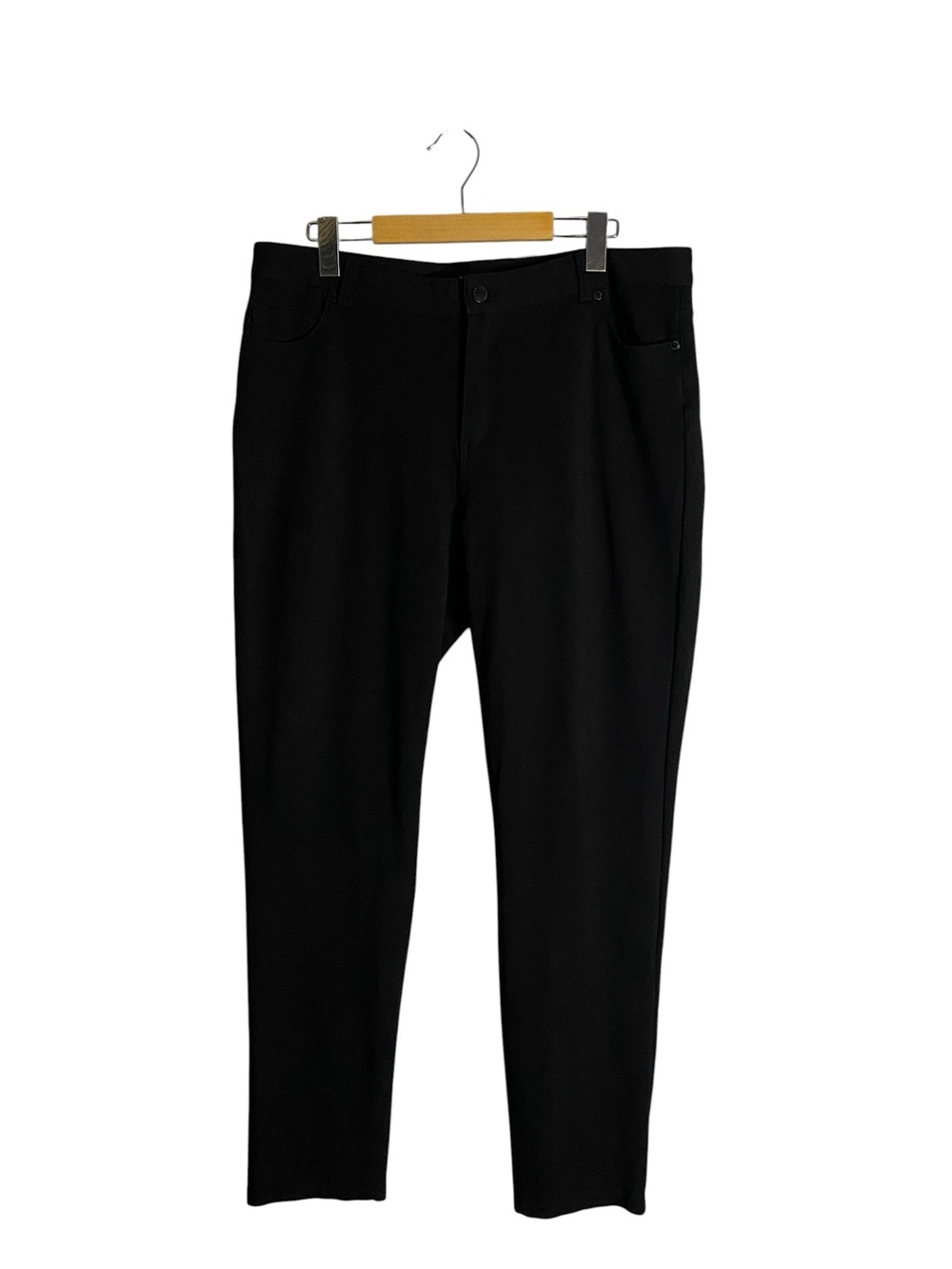 Karl Lagerfeld Paris Women's Black Straight Leg Ankle Formal Career Pants